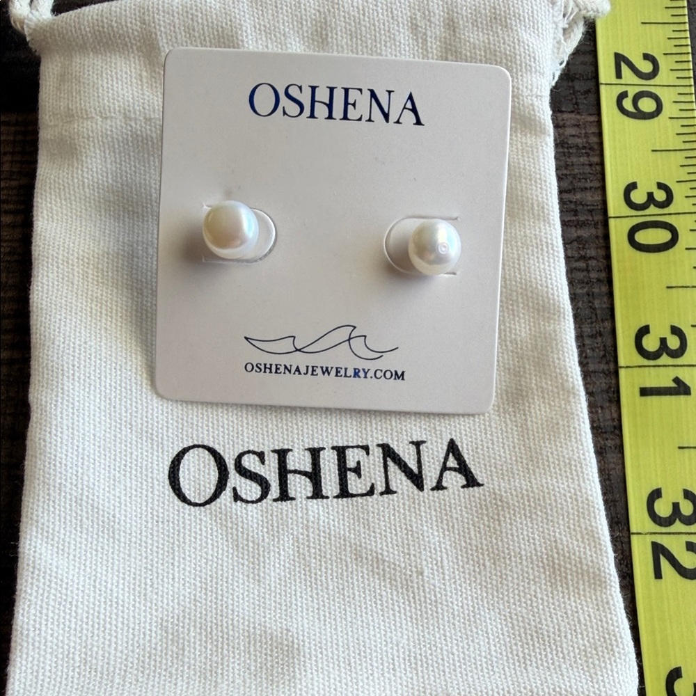 White Pearl Stud Earrings